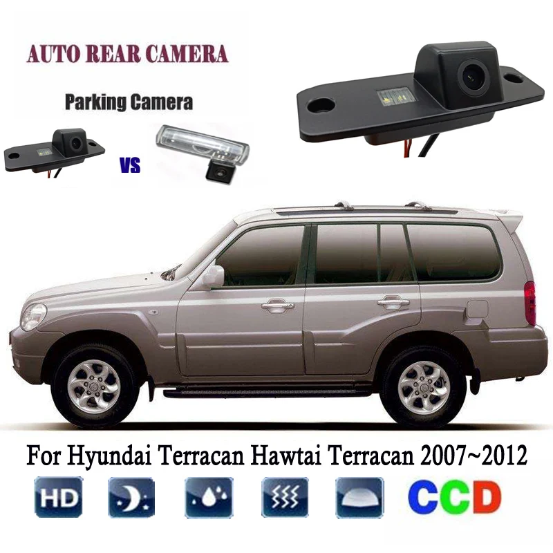 Камера заднего вида для Hyundai Terracan Hawtai 2007 ~ 2012 CCD камера с ночным