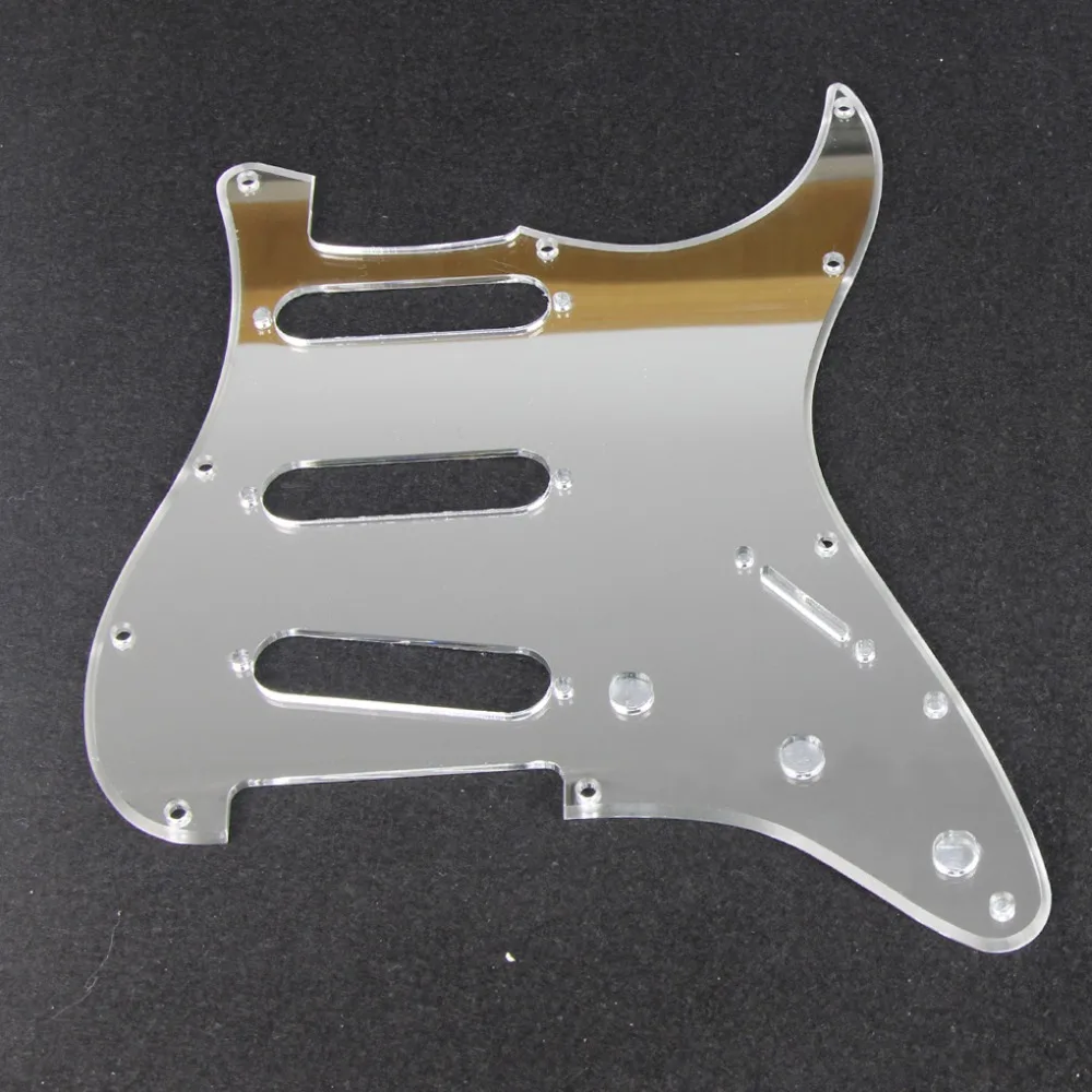 FLEOR 1 шт. зеркальная Гитара Pickguard 11 отверстий Страт гитара sss царапина пластина w/Pickguard винты для FD ST