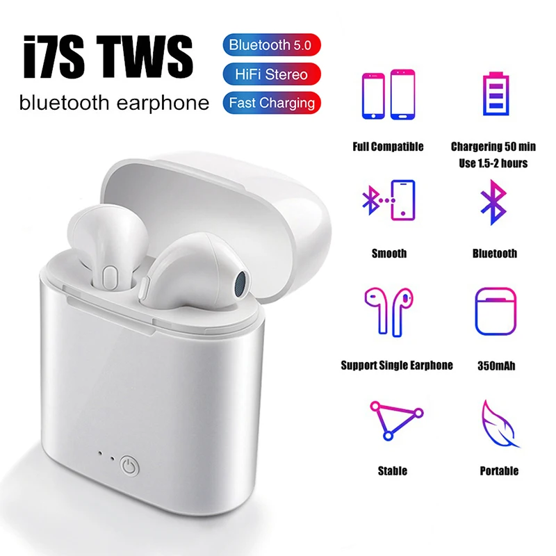 I7s TWS Bluetooth 5 0 наушники мини стереонаушники беспроводная Спортивная гарнитура с