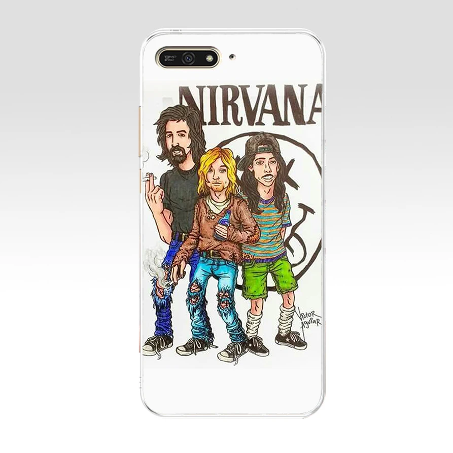 228AQ Nirvana Kurt Cobain чехол для телефона из мягкого силикона ТПУ с рисунком huawei Honor 7a pro 7x