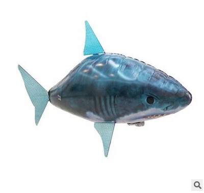 Shark Fish Креативный пульт дистанционного управления летающая воздушная акула игрушка RC радио Надувные Клоун воздушные шары в виде рыбы подарок Горячая - Цвет: Shark Fish