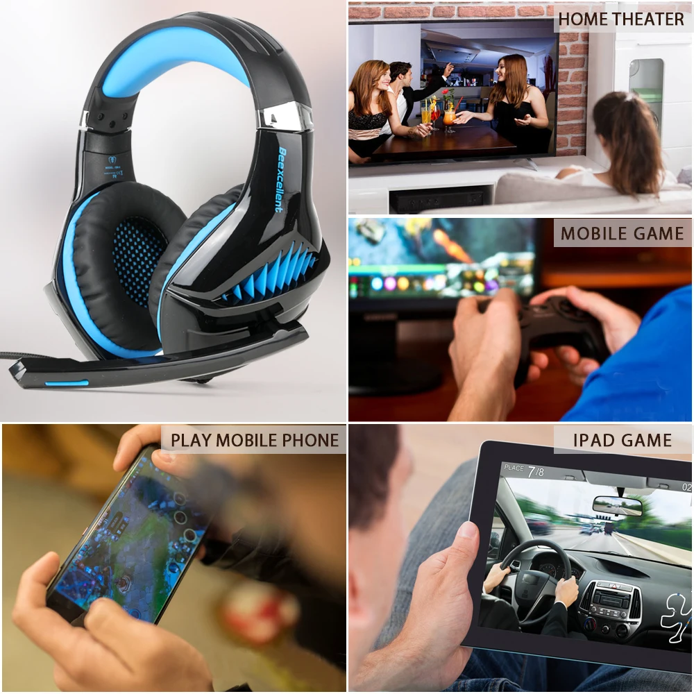 TOPROAD Игровые наушники 3D стерео объемный звук с микрофоном 3,5 мм светодиодный светильник Игровые наушники для PS4 ПК планшет ноутбук