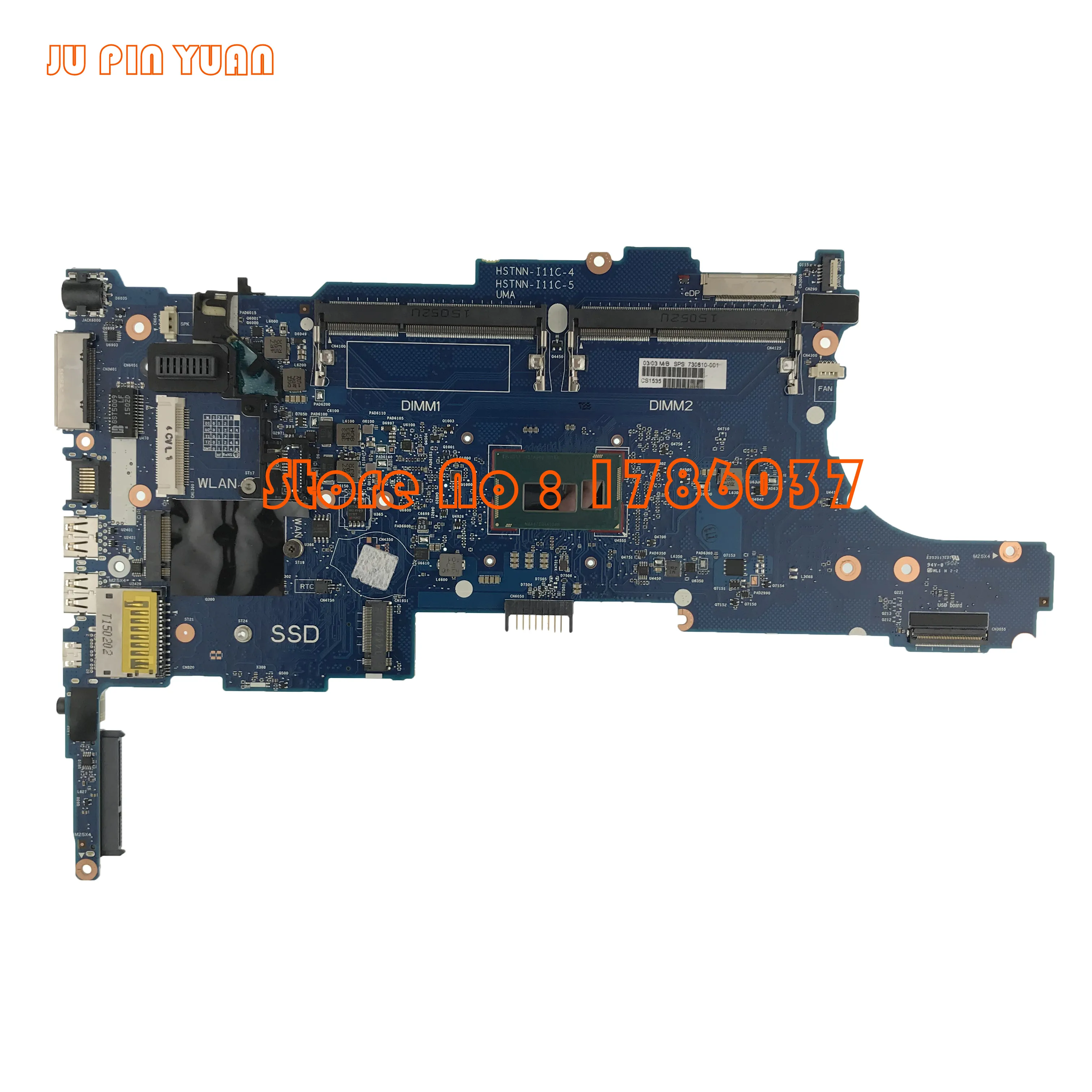 JU PIN юаней дороже; 730810-001 730810-501 для hp EliteBook 840 G1 Материнская плата ноутбука i7-4600U 6050A2560201-MB-A02 полностью протестирована