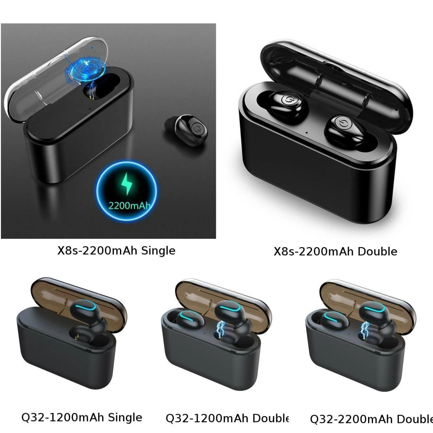 Беспроводные наушники TWS 1200/2200 мАч музыкальный звук Bluetooth 5 0 гарнитура вкладыши 5D
