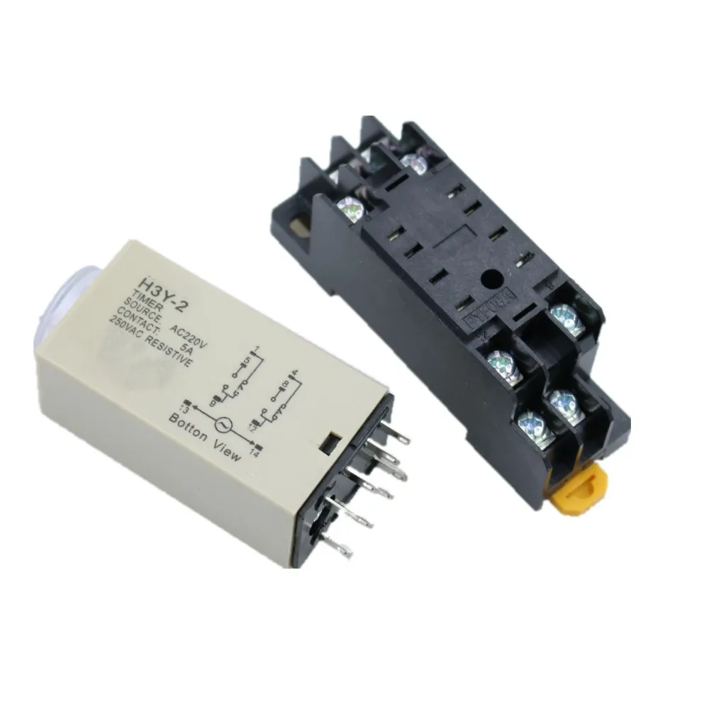 1 компл. H3Y-2 60S 36V маленькое реле времени включение задержка Серебристая точка |