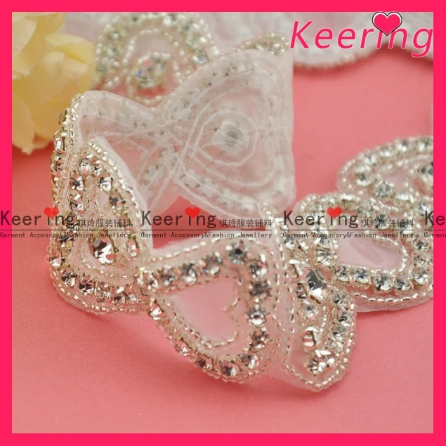 

New Arrival Free Shipping Crystal Rhinestone Bridal Applique WRA-412