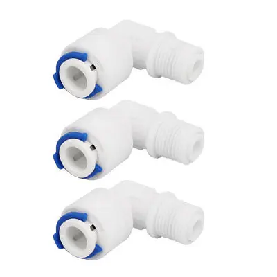 1/4'' Push Fit Tube x M10 Thread Quick Connect 3pcs for RO Water Reverse Osmosis