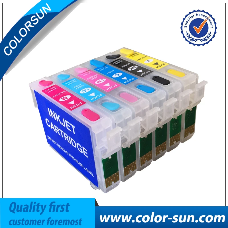 Новый T0791 T0796 многоразовый чернильный картридж для Epson Stylus 1400/PX700W/PX800FW/P50/PX830FWD Artisan