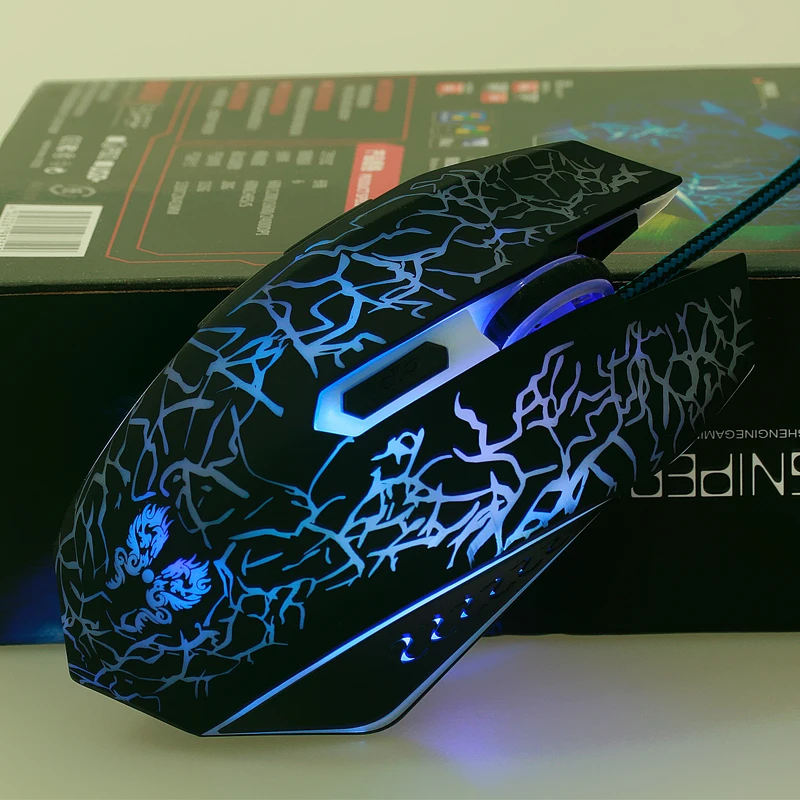 Light-emitting mouse Computer Game Mouse 6Keys USB Wireless Gaming Optical 2.4G WIFI For Gamer | Компьютеры и офис