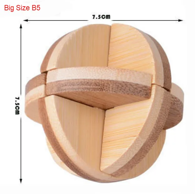 10 шт./компл. большой размер дизайн IQ Brain Teaser Kong Ming Lock 3D деревянная Блокировка