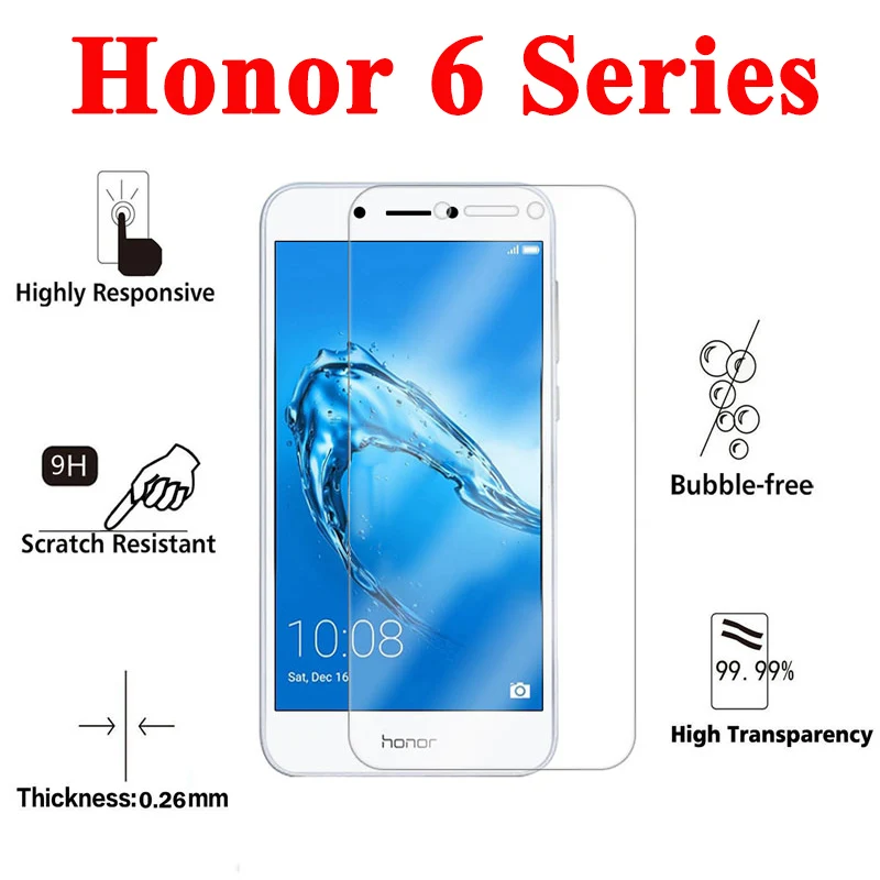 Защитное стекло на honor 6 a Защита экрана для huawei honer 6a 6c pro plus закаленное 8 8s 8x 8c 9 lite