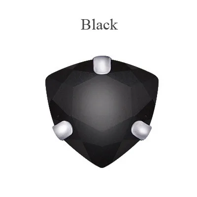 Black Заводская Распродажа 12 мм Толстая треугольная форма высокое качество плоские стеклянные кристаллы пришить коготь стразы, Diy аксессуары для одежды - Цвет: Black