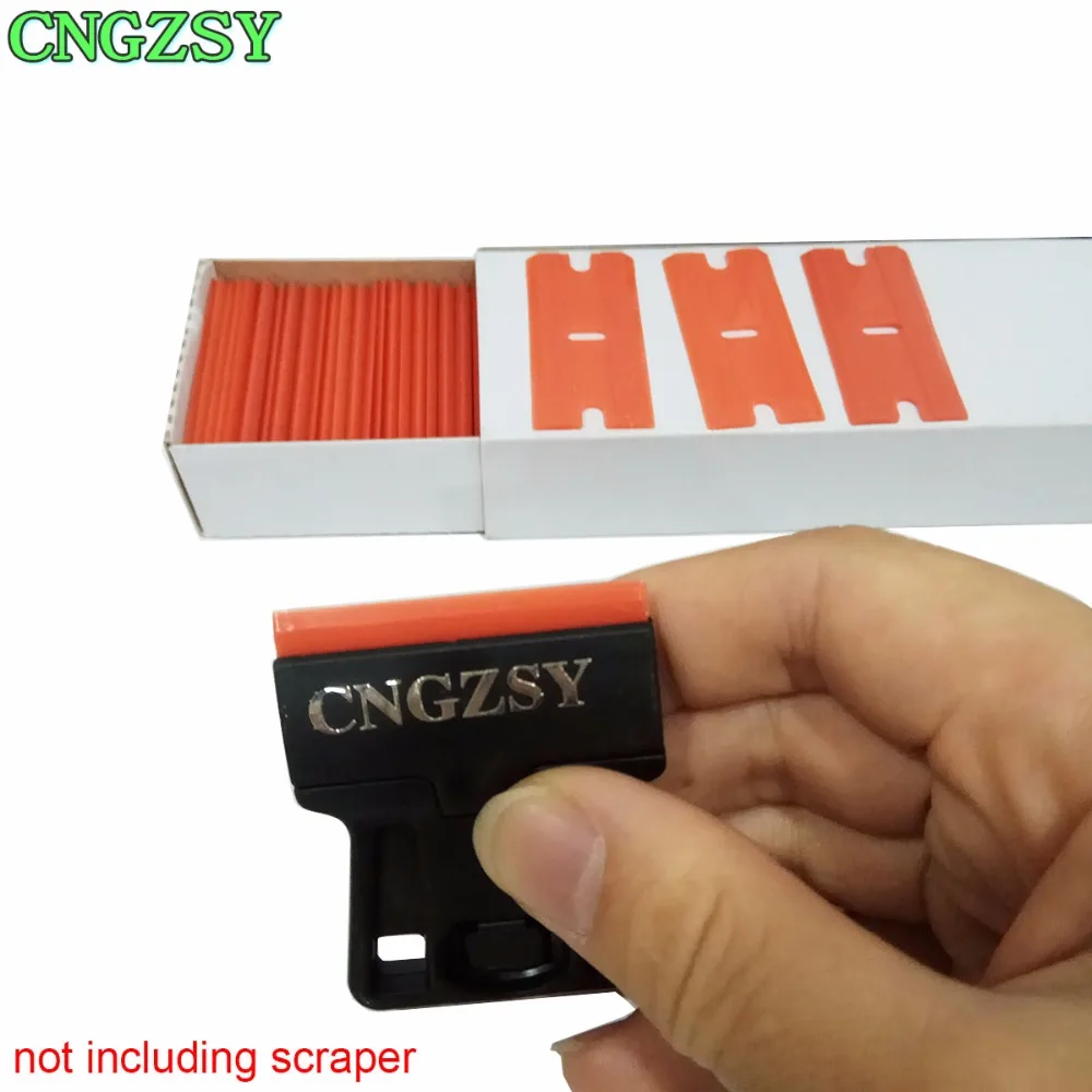 CNGZSY 100 шт. лезвия для бритвы 1 5 &quotпластиковые двойные наклеек клей скребок