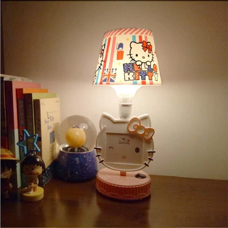 Розовый/красный светодиодный настольный светильник hello kitty, ночные светильники, фоторамка, лампы для чтения для детей, прикроватная Ночная лампа для спальни