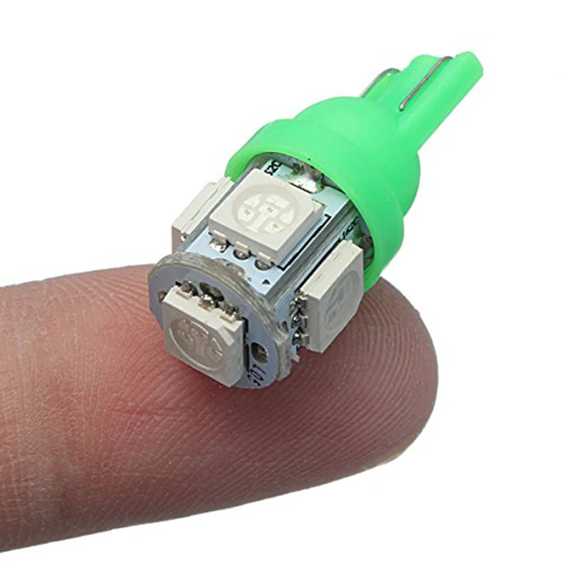 10 шт. T10 194 168 5050 W5W 5 светодиодный SMD 12V лампа Автомобильный задний светильник