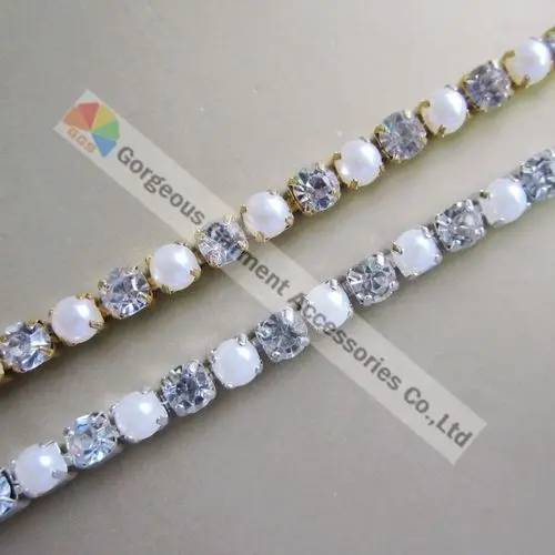 Цепочка из серебра с аметистом 10 ярдов 4 мм|crystal chain|crystal browbandscrystal ss16 |