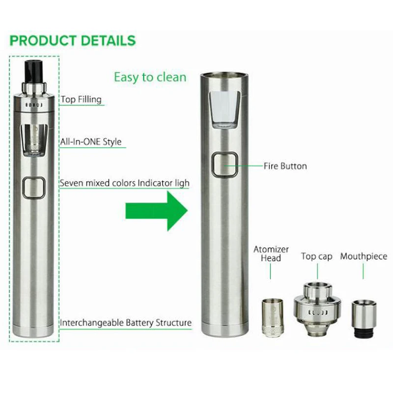 Стартовый набор все в одном Joyetech eGo AIO Pro C с распылителями 50 Вт баком 4 мл SS316 0 6 Ом