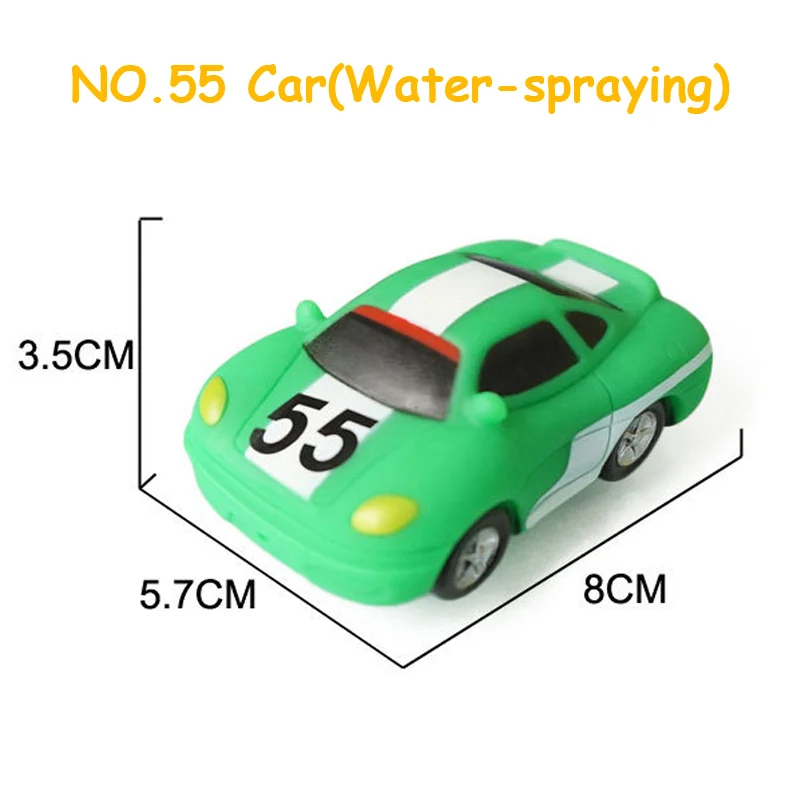 NO.55 CAR 1 шт., крутая игрушка для ванны, плавательный бассейн, детские игрушки, детский водный спрей, красочный автомобиль, лодка, поезд, мягкие резиновые игрушки для мальчиков и девочек, безопасный материал - Цвет: NO.55 CAR