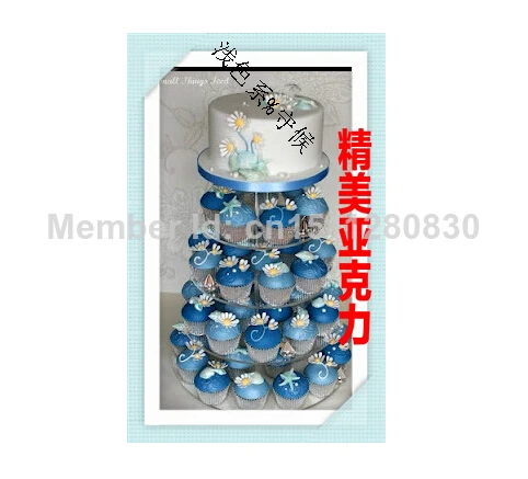 

Packages mailed 5 tier circular sell like hot cakes Acrylic wedding cake Red wine display shelf cupcake stand decoration