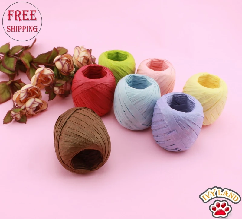 

20 метров 6 шт Лента рафия бумажная веревка для подарочной упаковки и упаковки для украшения торта