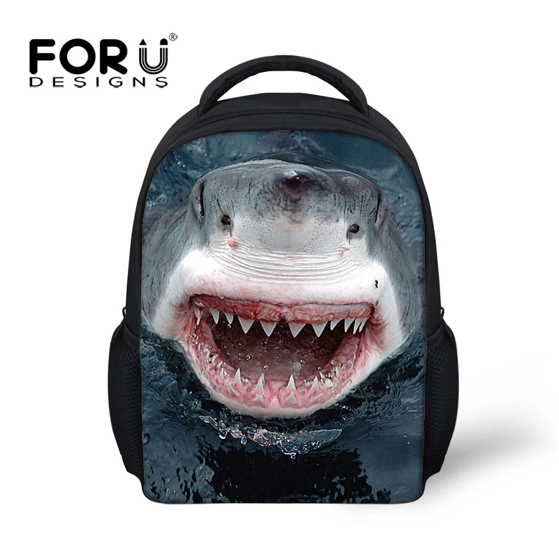 Рюкзак для мальчиков 12 дюймов с принтом акулы и дельфина|children school bags boy|backpack children
