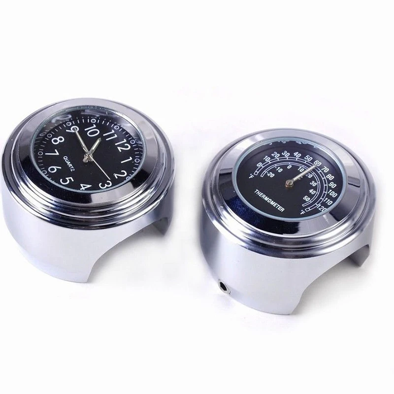Мотоциклетные часы из алюминиевого сплава с циферблатом и термометром 7/8 &quotдо