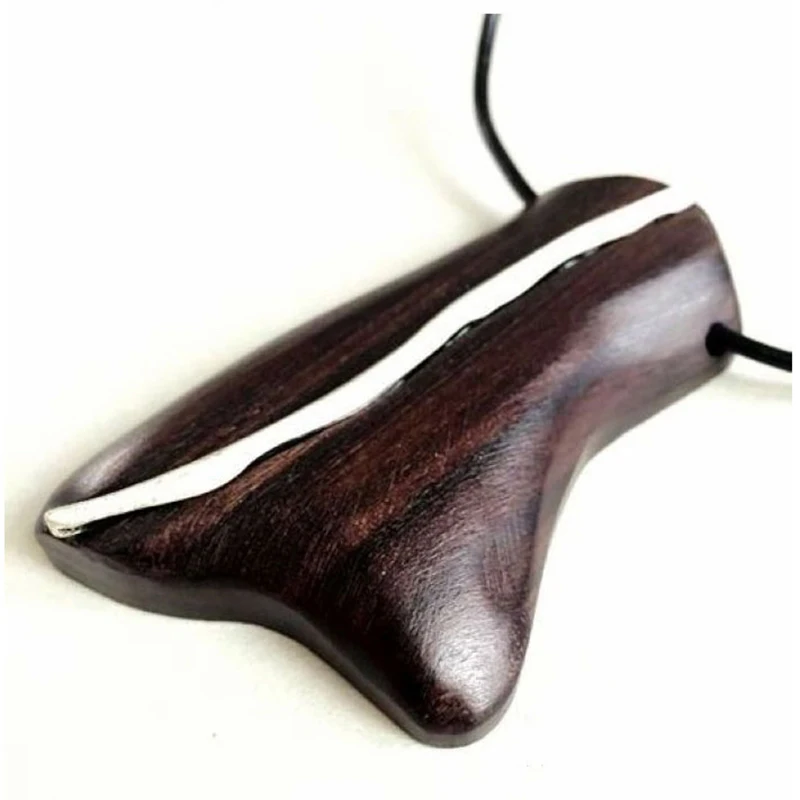 Ethnic Ebony Wooden Pendant Necklace Black Leather Minimalist Wood For Women Vintage Natural Jewelry | Украшения и аксессуары