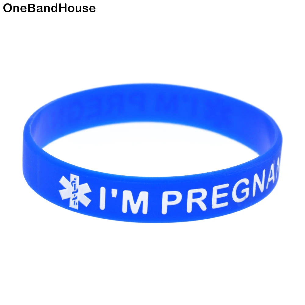 1 шт. оповещения я беременных Wristband Силикона заполненный чернилами Цвет 4 цвета