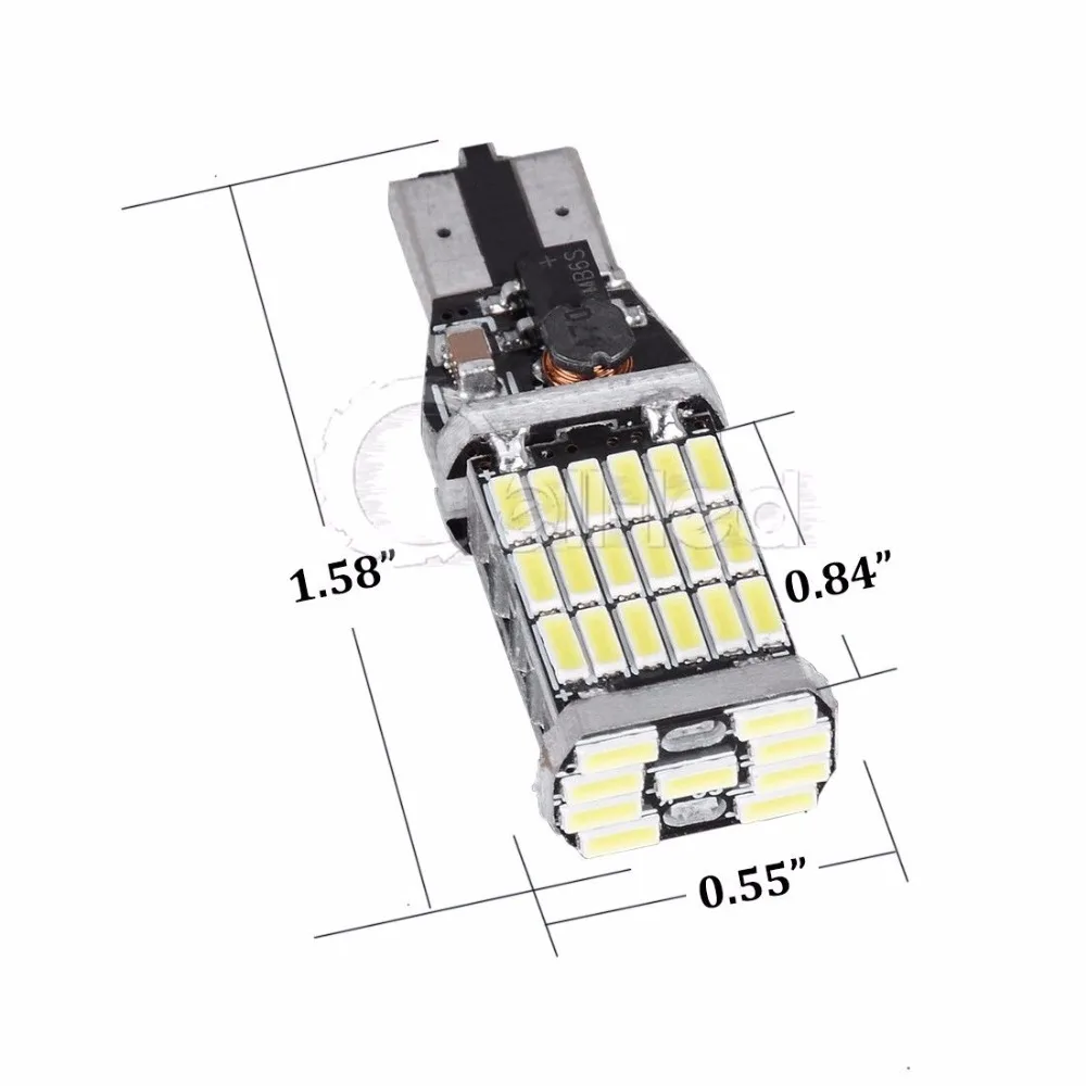 2 шт. суперъяркие Автомобильные светодиодные лампы T15 W16W 921 45 SMD 4014 12 В|Сигнальная