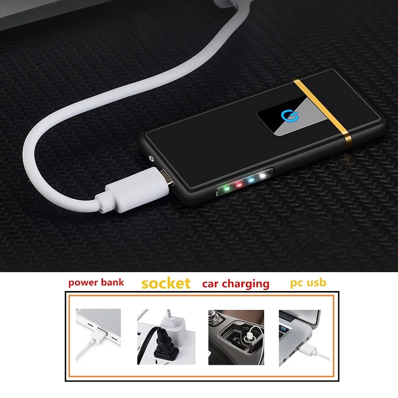 Бесплатная Лазерная зажигалка с логотипом USB плазменная дуговая металлическая