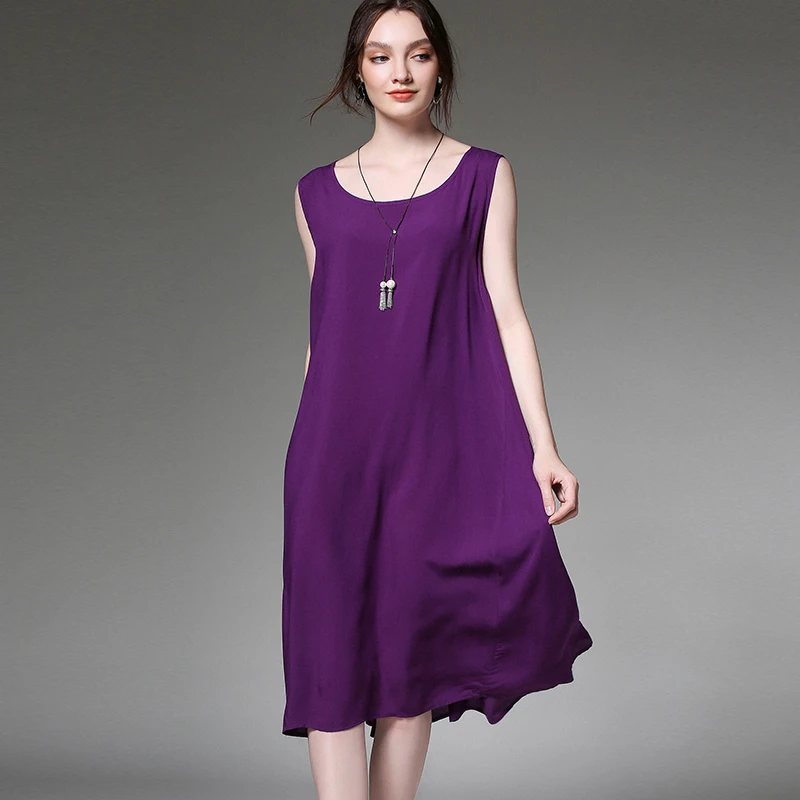 

summer cotton dress sleeveless white plus size woman 2020 ladies casual fashion party beach bohemian solid tank dress 4xl lady