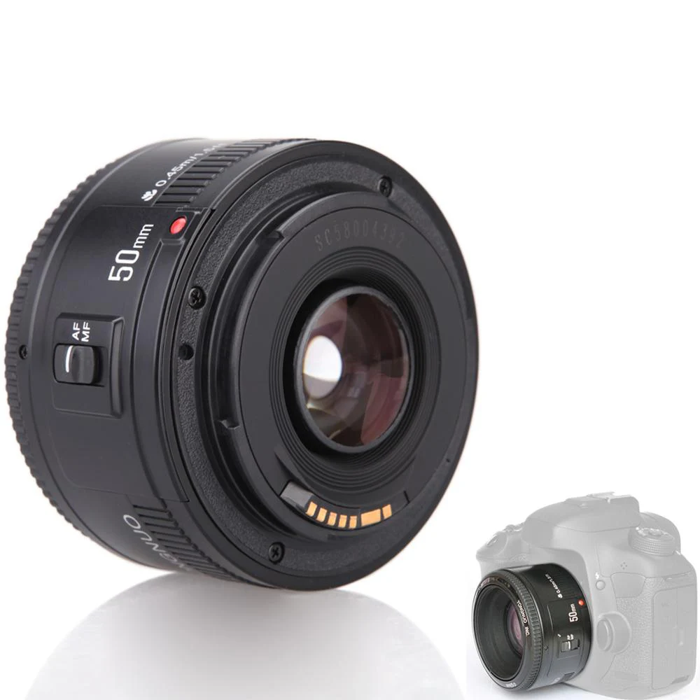 Объектив YongNuo YN50mm EF f/1 8 AF 1:1 Стандартные объективы для камеры апертура автофокус
