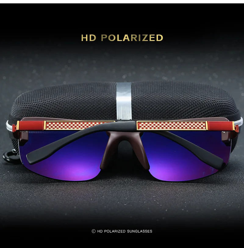 Мужские солнцезащитные очки без оправы поляризованные HD 2017|brand designer sunglasses|brand men