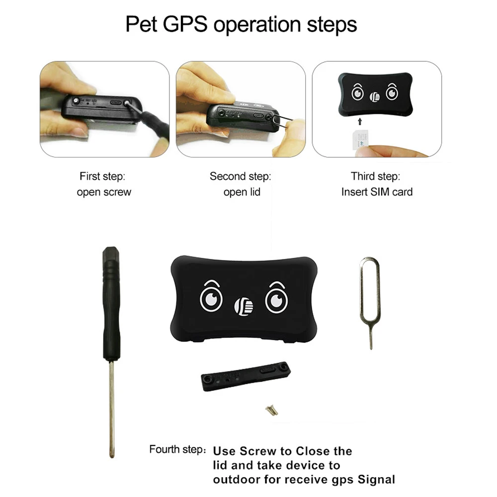Оригинальный мини Собака кошки GPS AGPS GSM отслеживающий локатор трекер Rastreador