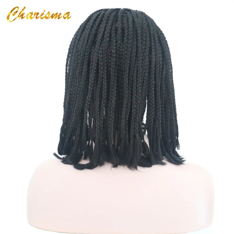 Charisma косички синтетические кружевные передние парики Черный цвет бесклеевые