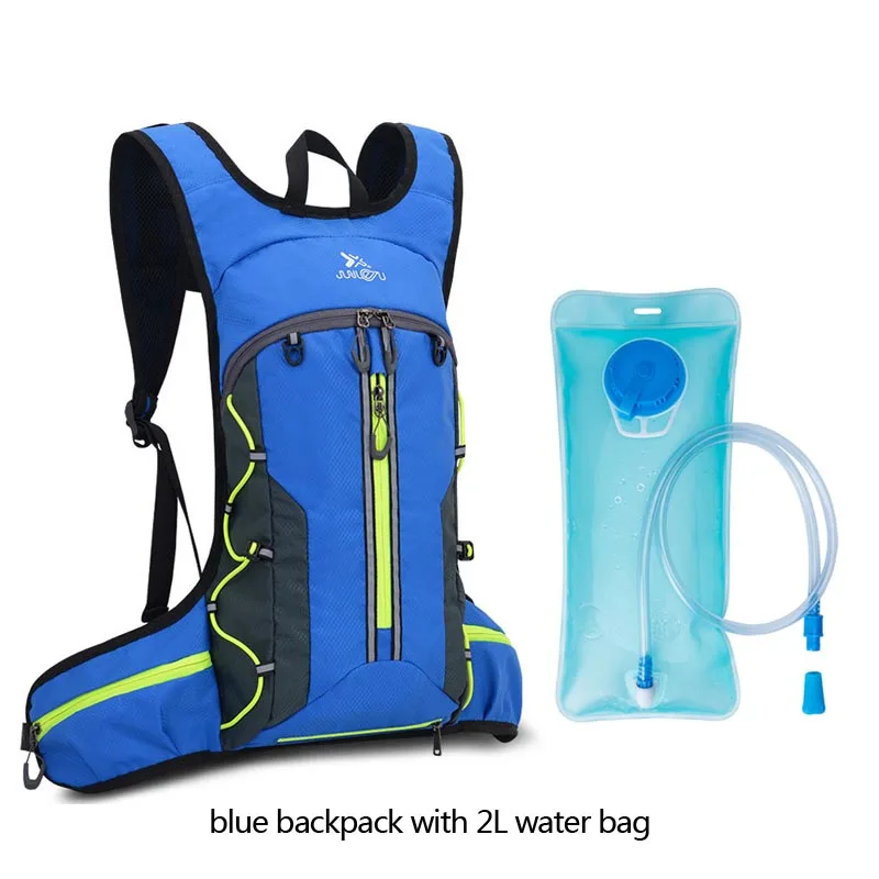 Blue with water bag Водонепроницаемый походный гидратационный рюкзак для мочевого пузыря, складной мужской спортивный рюкзак для альпинизма, велосипедный рюкзак для горного велосипеда, без сумки для воды - Цвет: Blue with water bag