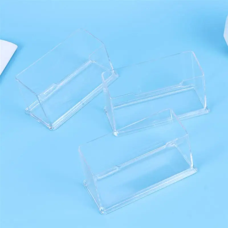 4 шт. чехол для визиток прозрачный маленький акриловый Органайзер карт подставка