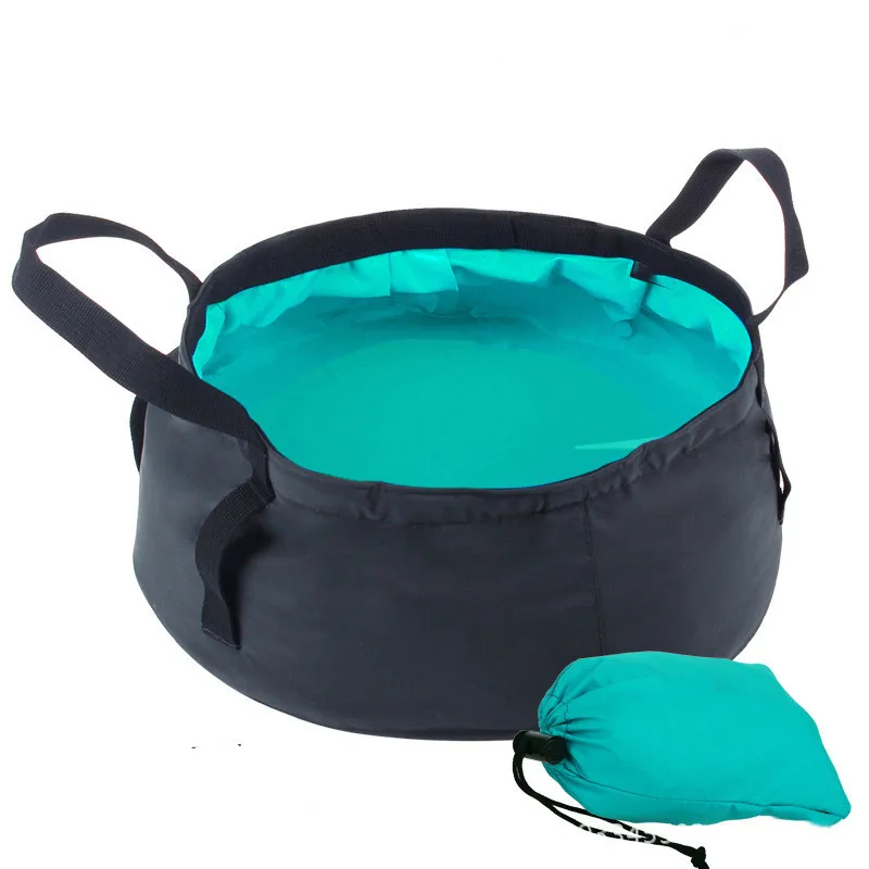 aqua blue Ультра-легкий 8.5L портативный складной умывальник для кемпинга бассейн Открытый Спасательные наборы для путешествий армейский тактический военный для охоты оборудование - Цвет: aqua blue