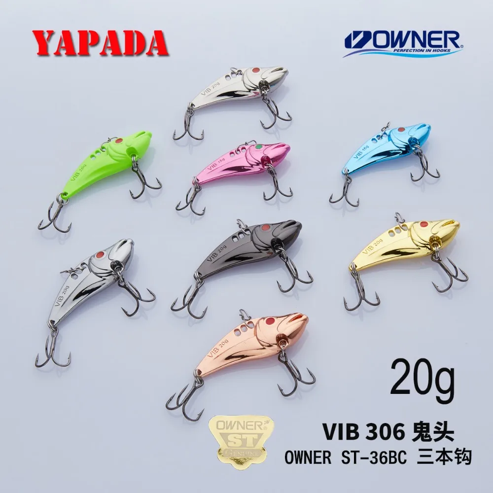 YAPADA VIB 306 Ghost 20 г/53 мм 25 г/58 мм владелец тройной крючок перо многоцветный цинковый сплав Металл VIB рыболовные приманки бас