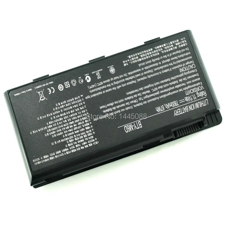 Аккумулятор BTY-M6D для ноутбука MSI GT70 E6603 E6603-454 E6603-499 GT60 0NC-004US 0NC-007 GT660R-494US GX60 GT660 GT780R 7800