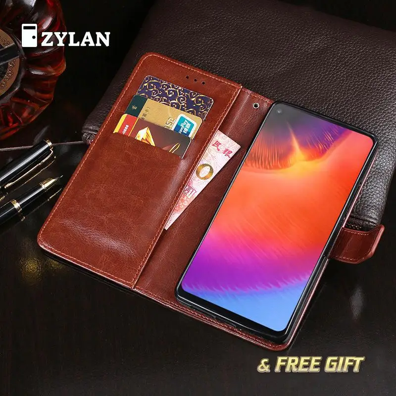 ZYLAN Роскошные ультра тонкий раскладной свинья кожаный чехол силиконовый чехол бумажник держатель для карт для samsung Galaxy A60 SM-A6060 и бесплатный подарок
