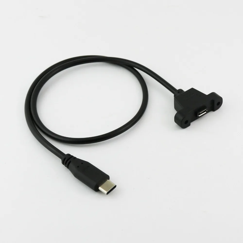 10 шт. кабель для передачи данных 3 1 типа C папа-USB 2 0 Micro 5 Pin мама 50 см | Компьютеры и