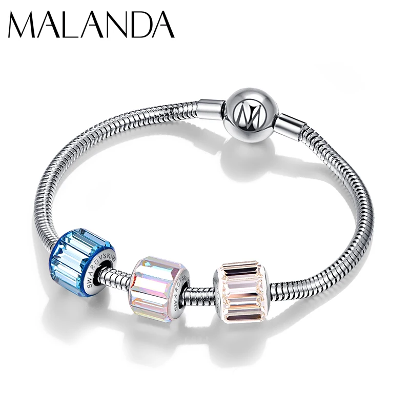 Двусторонние яркие геометрические бусины с кристаллами Сваровски