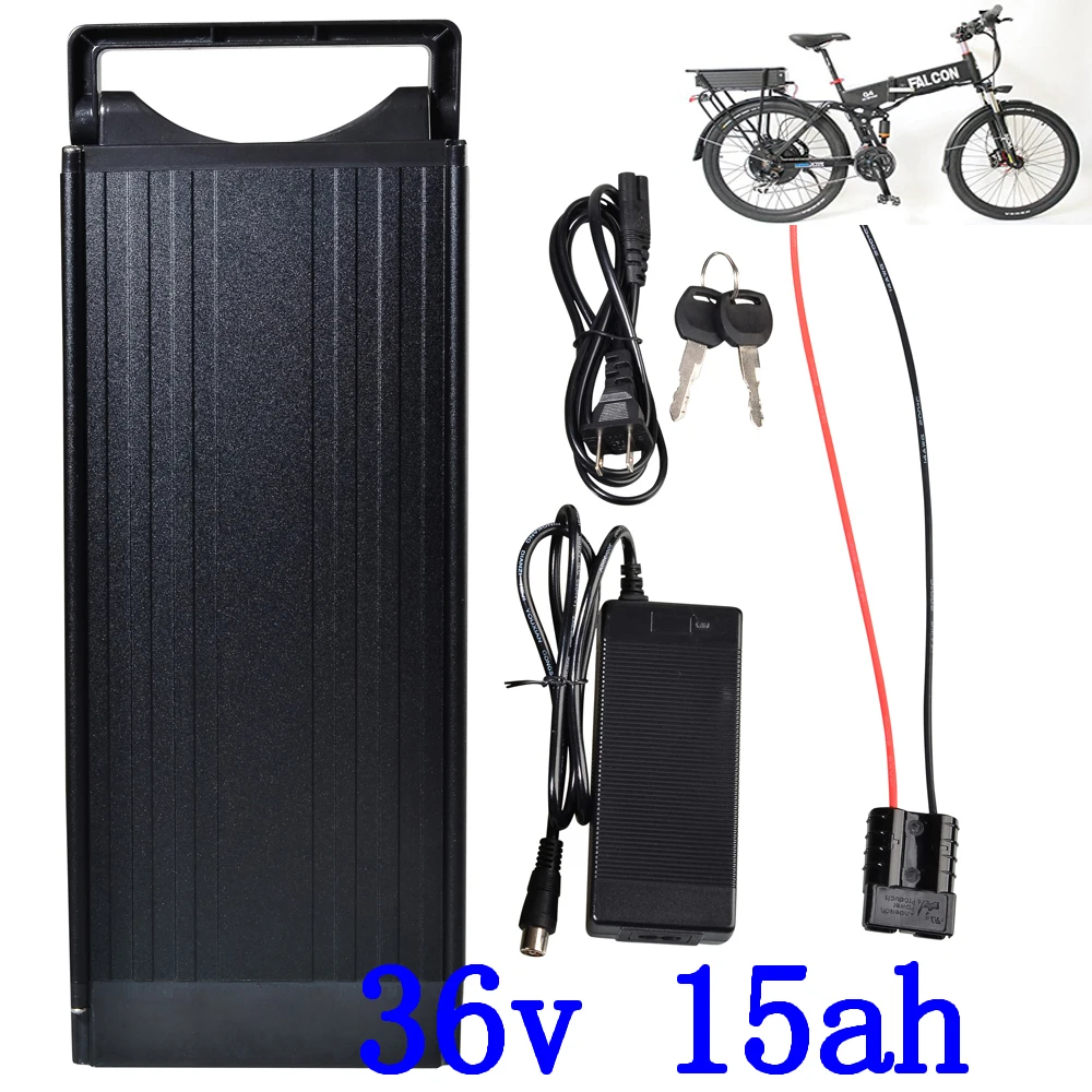 

36V 500W Rear Rack Ebike Battery 36V 15AH Lithium Battery 36V 15AH 13AH 10AH 18AH 20AH Electric Bike Battery use samsung cell