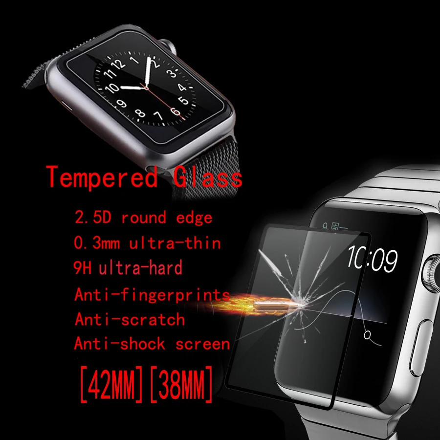 5 шт./лот FENGHEMEI закаленное стекло для Apple Watch IWatch 42 38 44 40 мм серия 4 3 2 1 полный экран