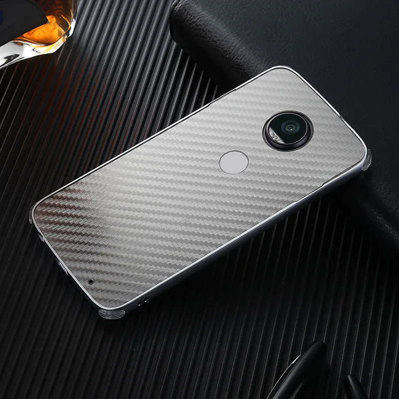 Роскошный металлический бампер чехол для Motorola MOTO Z2 Play Fundas PC задняя крышка чехол из углеродного волокна для MOTO Z2 Play чехол для телефона
