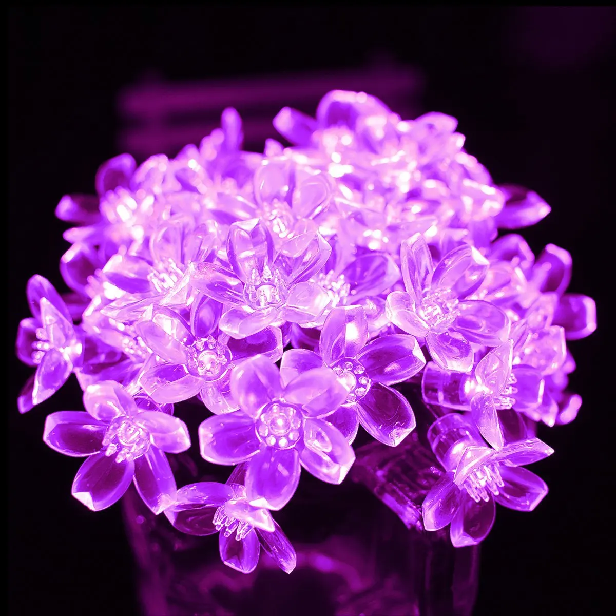 Dcoo String Lights Battery Operated Timer 50 LEDs Blossom Flower Fairy Outdoor Lighting Garden Wedding Decoration | Лампы и освещение