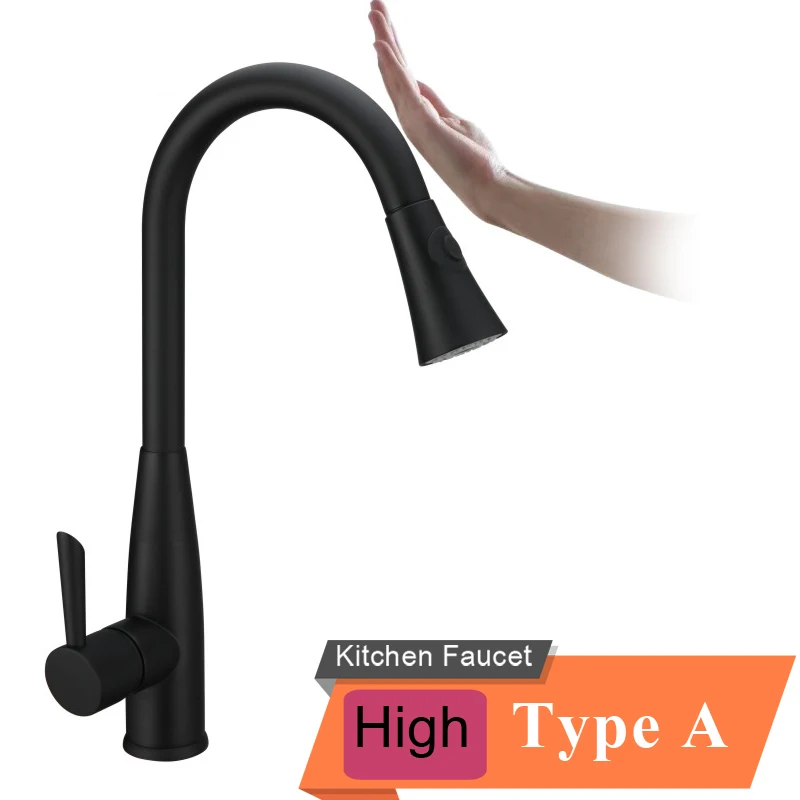 High Kitchen Tap Интеллектуальный сенсорный кран выдвижной кухонный смеситель кран на бортике сенсорный кран для кухни чувствительный смеситель с сенсорным управлением - Цвет: High Kitchen Tap