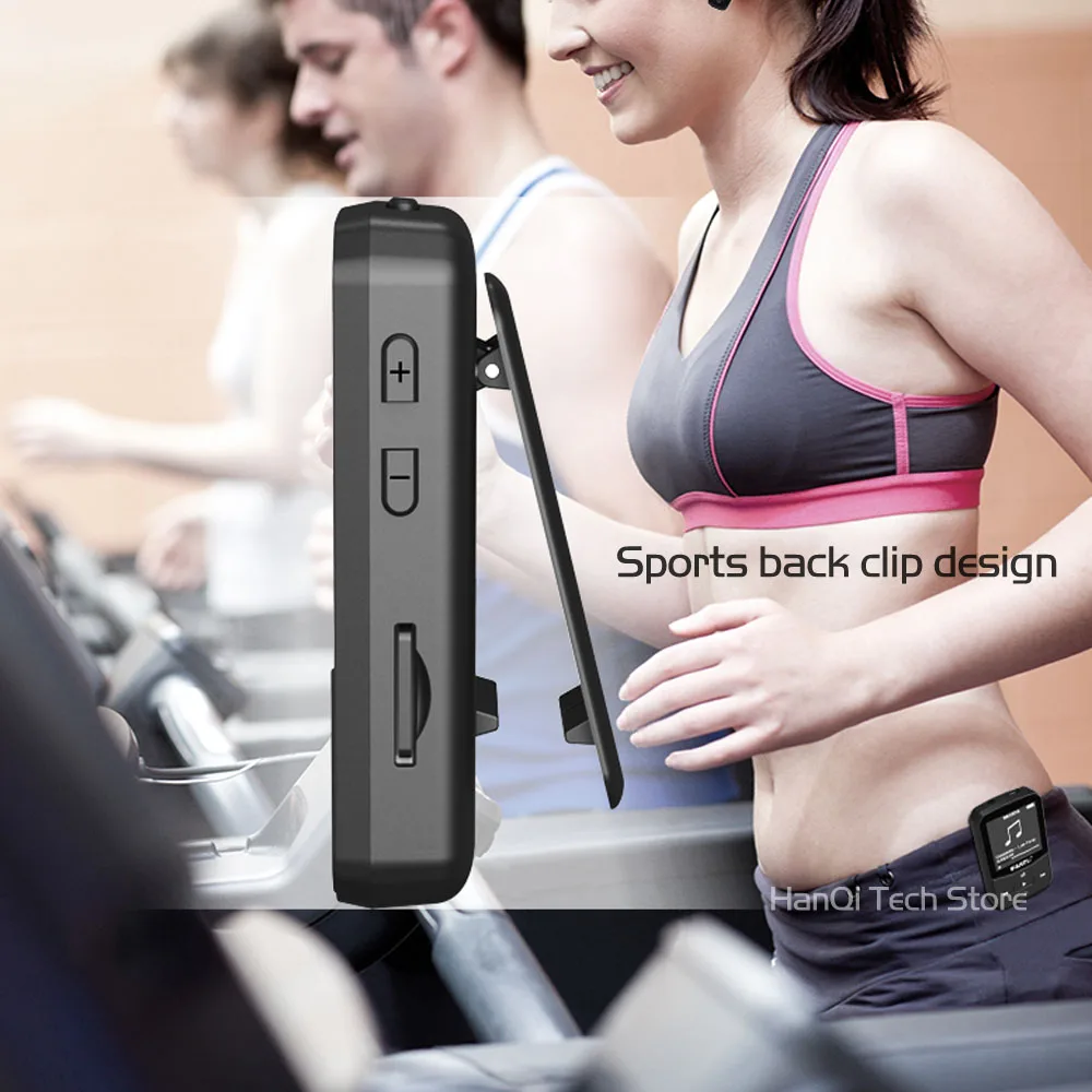 MP3 плеер RUIZU X51 с зажимом, Bluetooth, спортивный MP3 музыкальный плеер с рекордером, fm-радио, поддержка TF карты, можно подключить телефон