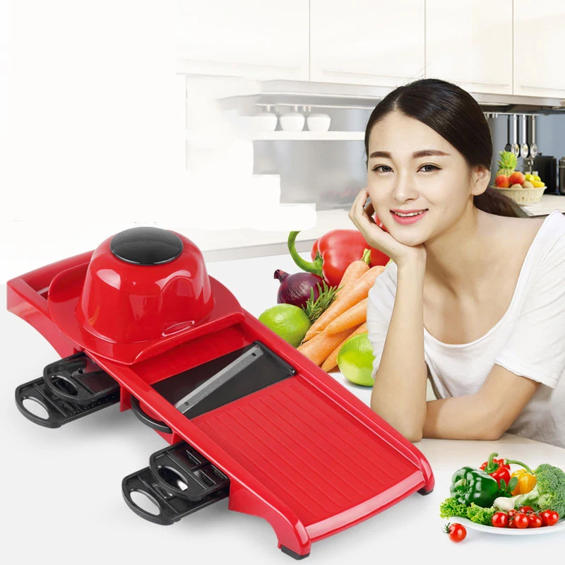 Мандолина растительные slicer с 6 регулируемыми лопатками картофеля резак чеснок